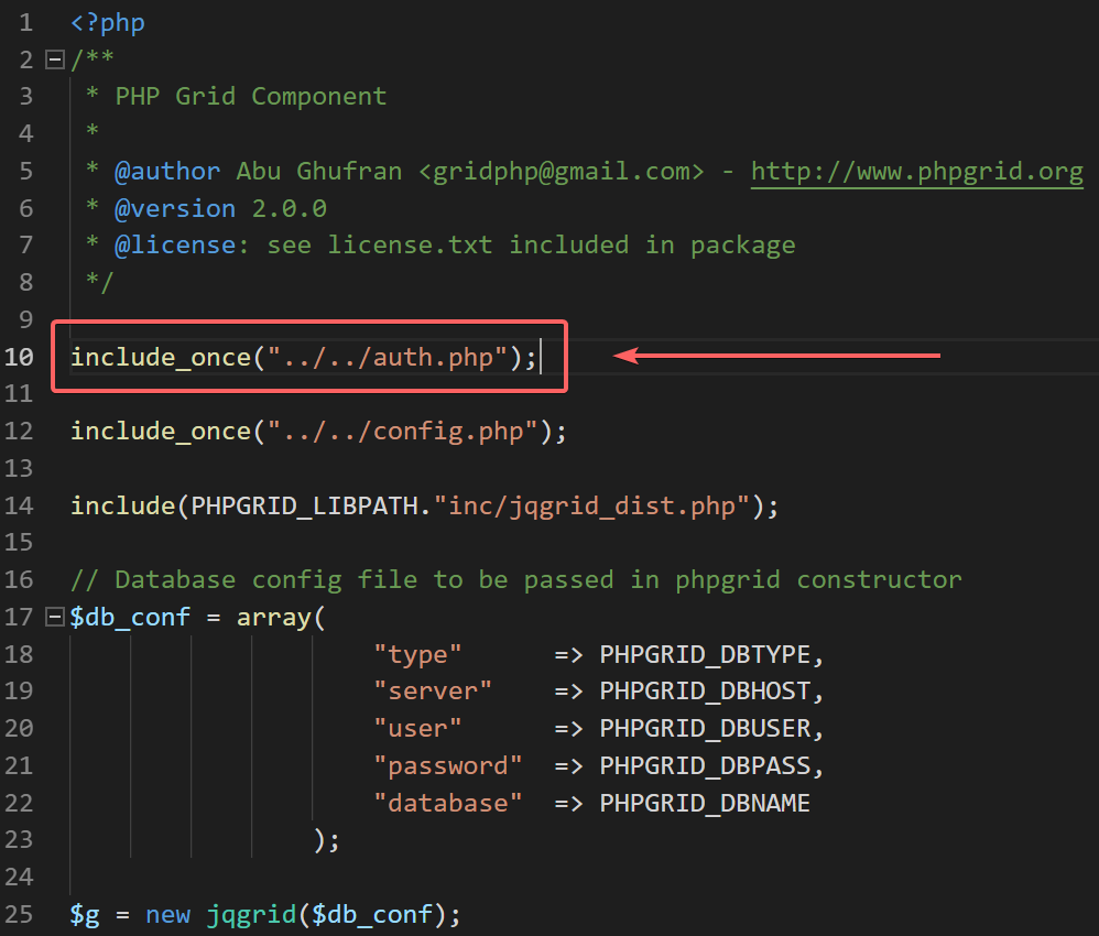 Basic Authentication For PHP Grid | PHP Grid Solution